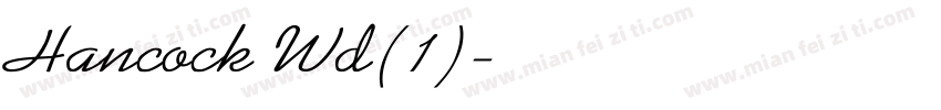 Hancock Wd(1)字体转换